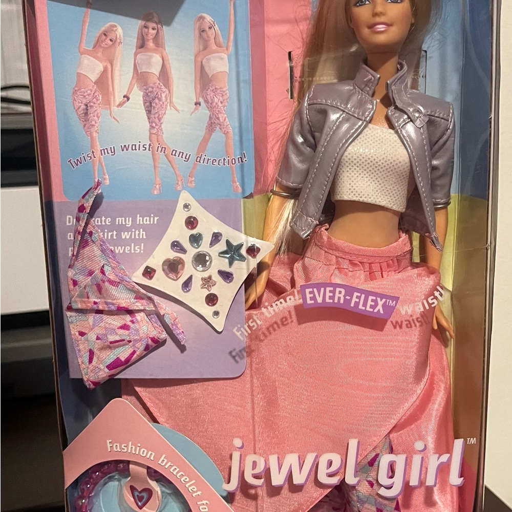 Barbie Jewel Girl Doll with Pink Outfit and Silver Jacket